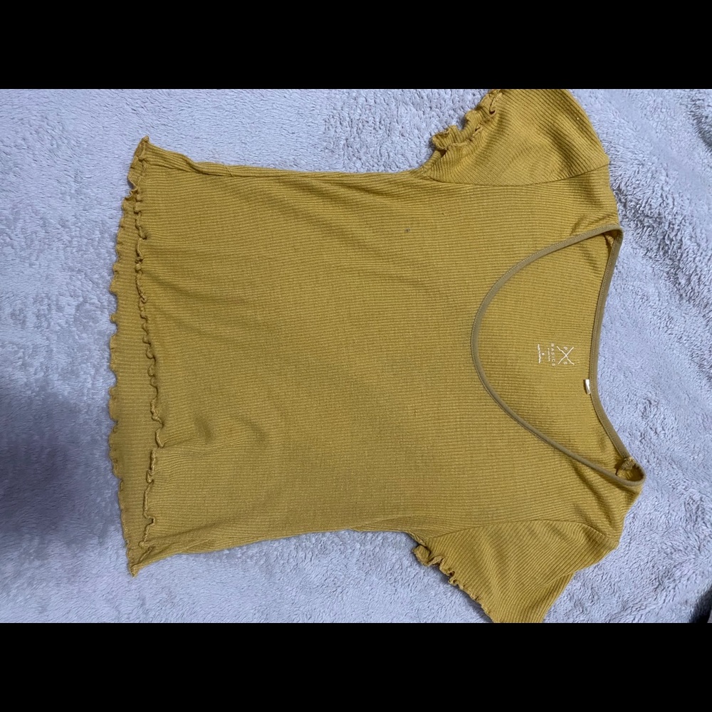 Yellow crop top